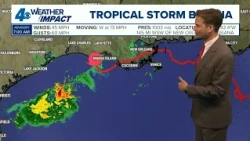 Bertha moving away from southeast Louisiana toward Texas