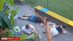 ロシアの爆弾がカフェの近くに落下、店内にも爆風　ウクライナ北東部スーミ